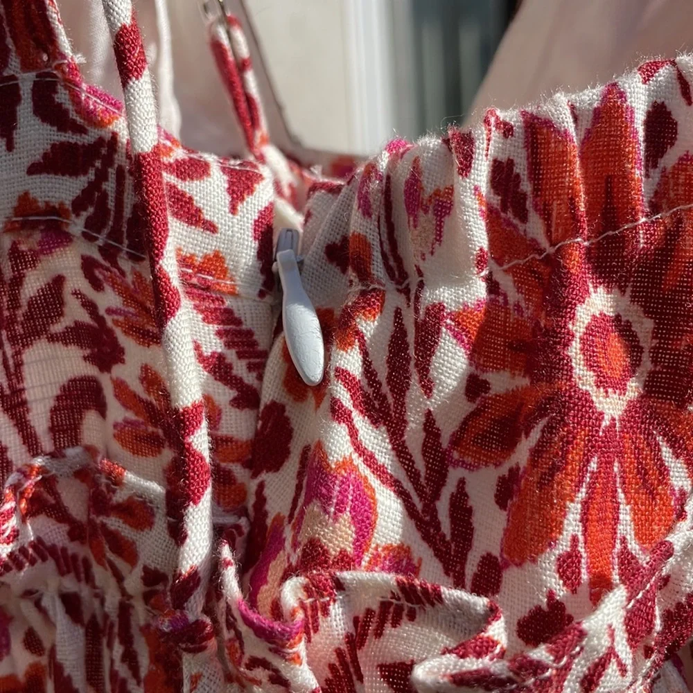Cami NYC Red and White Printed Maxi Dress - Picture 7 of 9
